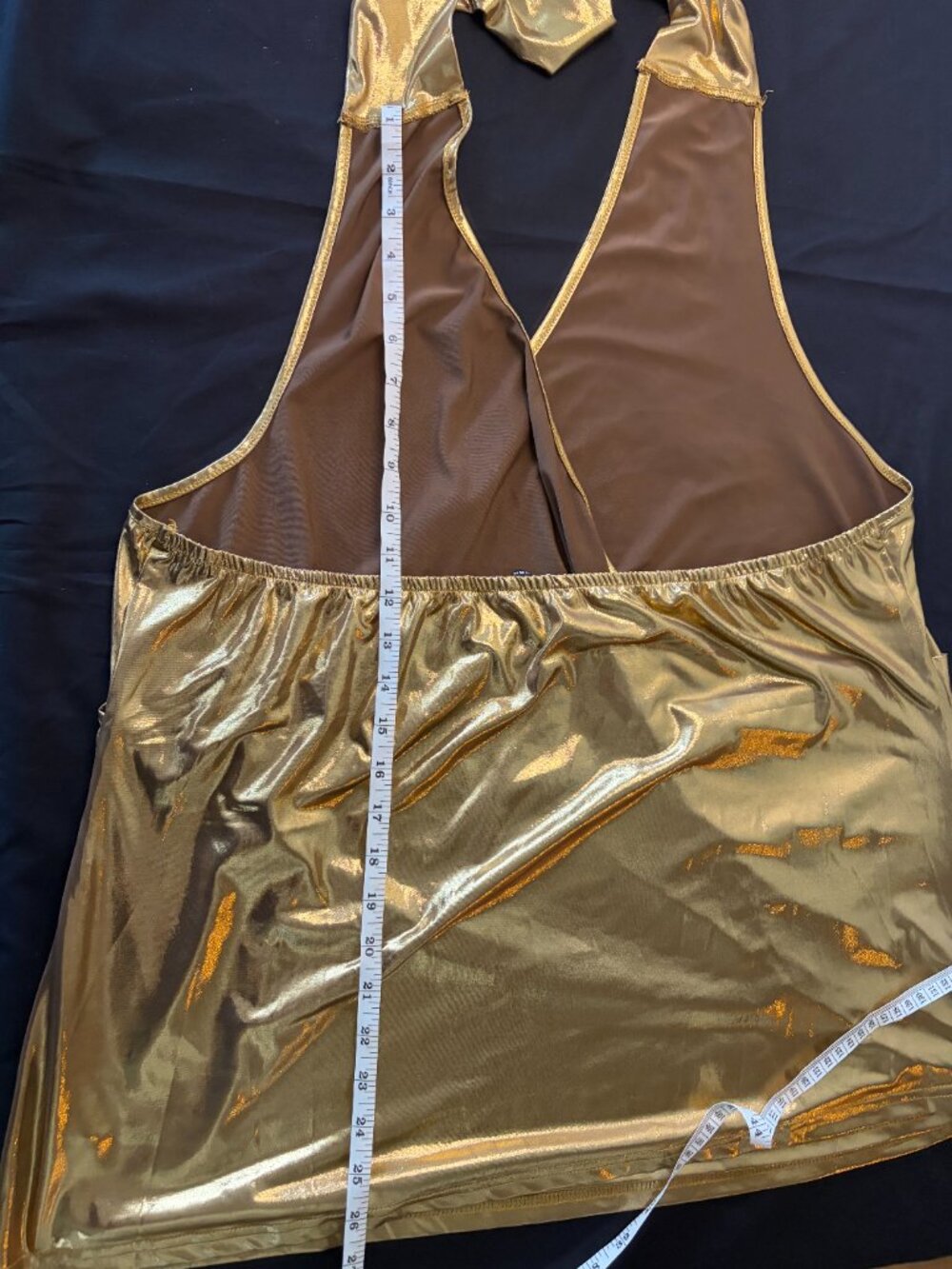 "Golden Hour" Outfit | Metallic Gold Halter Mini Dress + Bangles + Rings | 22 - Picture 6 of 12